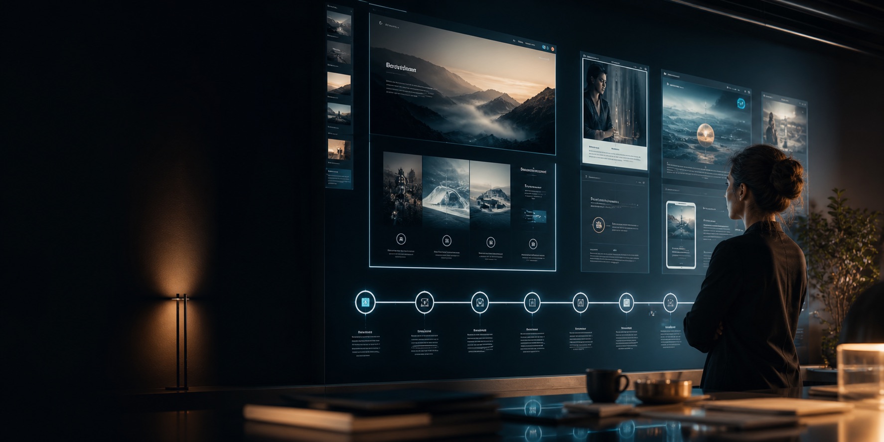 A strategist reviewing a connected digital customer experience